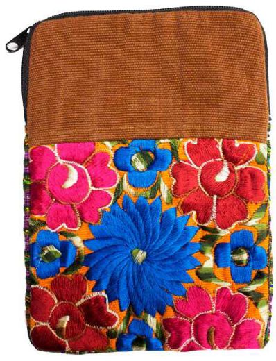 Picture of wild blossom embroidered gadget bag