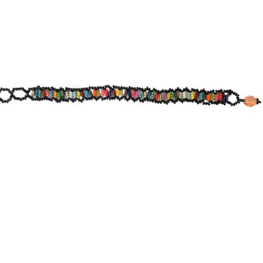 Picture of rainbow ladder beaded bracelet