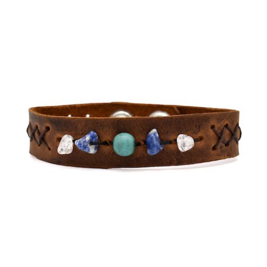 Picture of leather stone bracelet