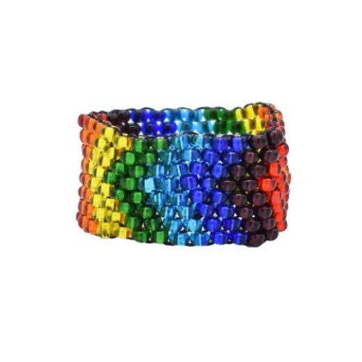 Picture of beaded woven ring