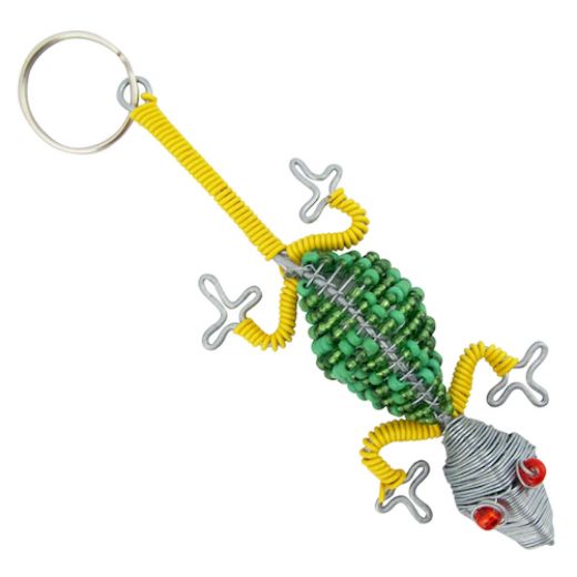 Picture of beaded gecko keychain
