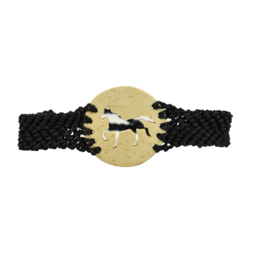 Picture of coco macrame disk bracelet
