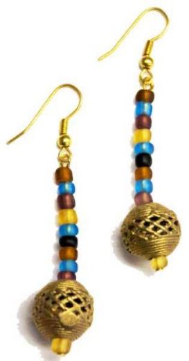 Picture of sunny beaded earrings